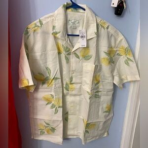 Men’s Lemon Print button down Shirt